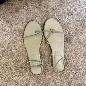 Green Zara leather sandals